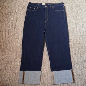 Pilcro Dark Blue Ankle Jeans